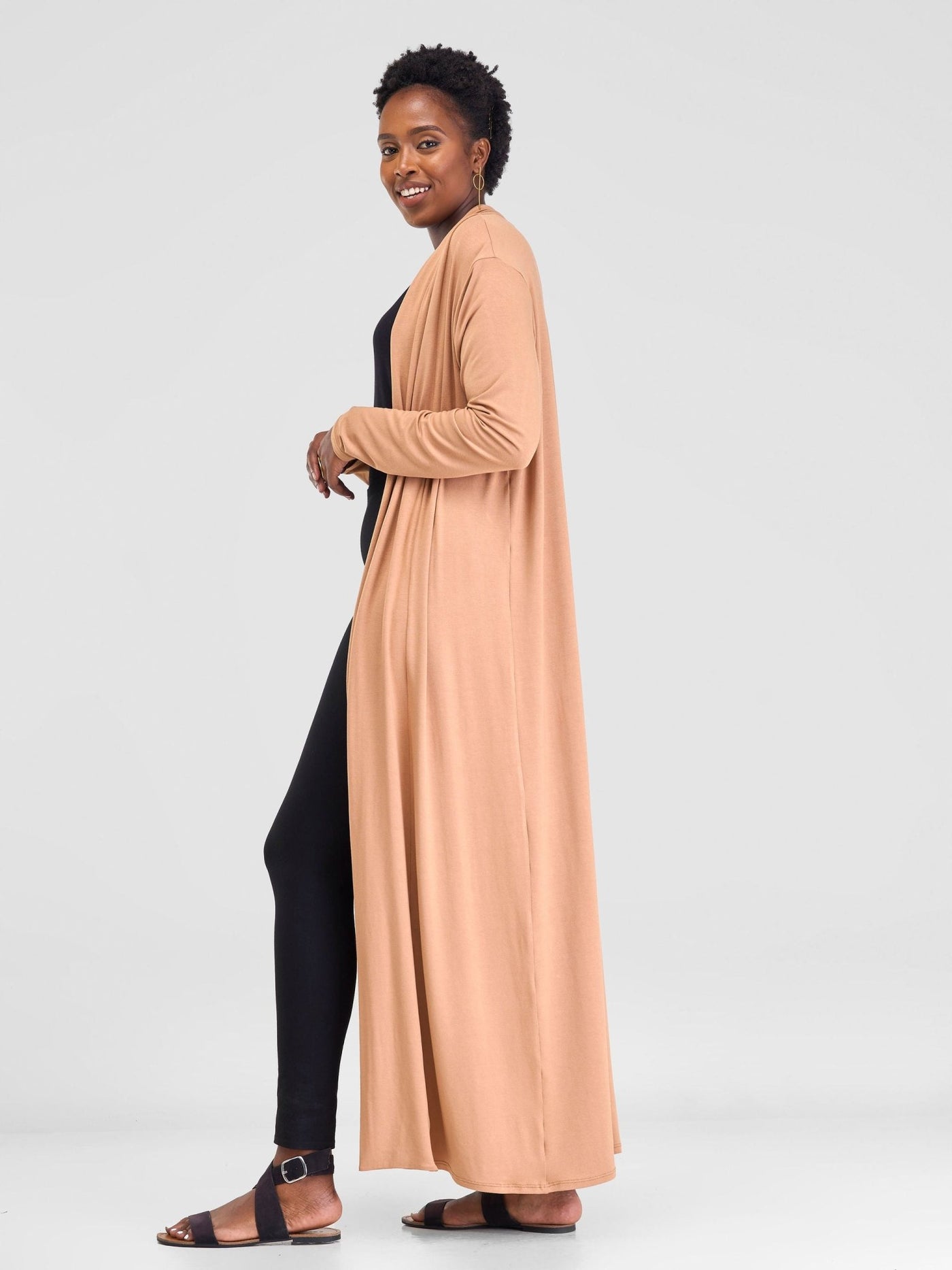 Vivo Extra Long May Jersey Waterfall - Taupe - Shopzetu