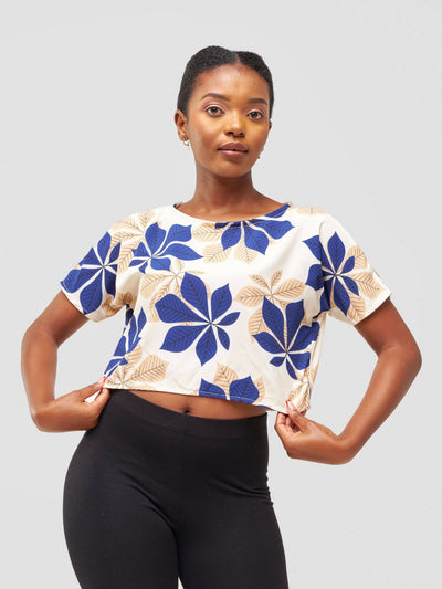 Timyt Urban Wear Diva Dazzle Belly Baring Top - Floral - Shopzetu