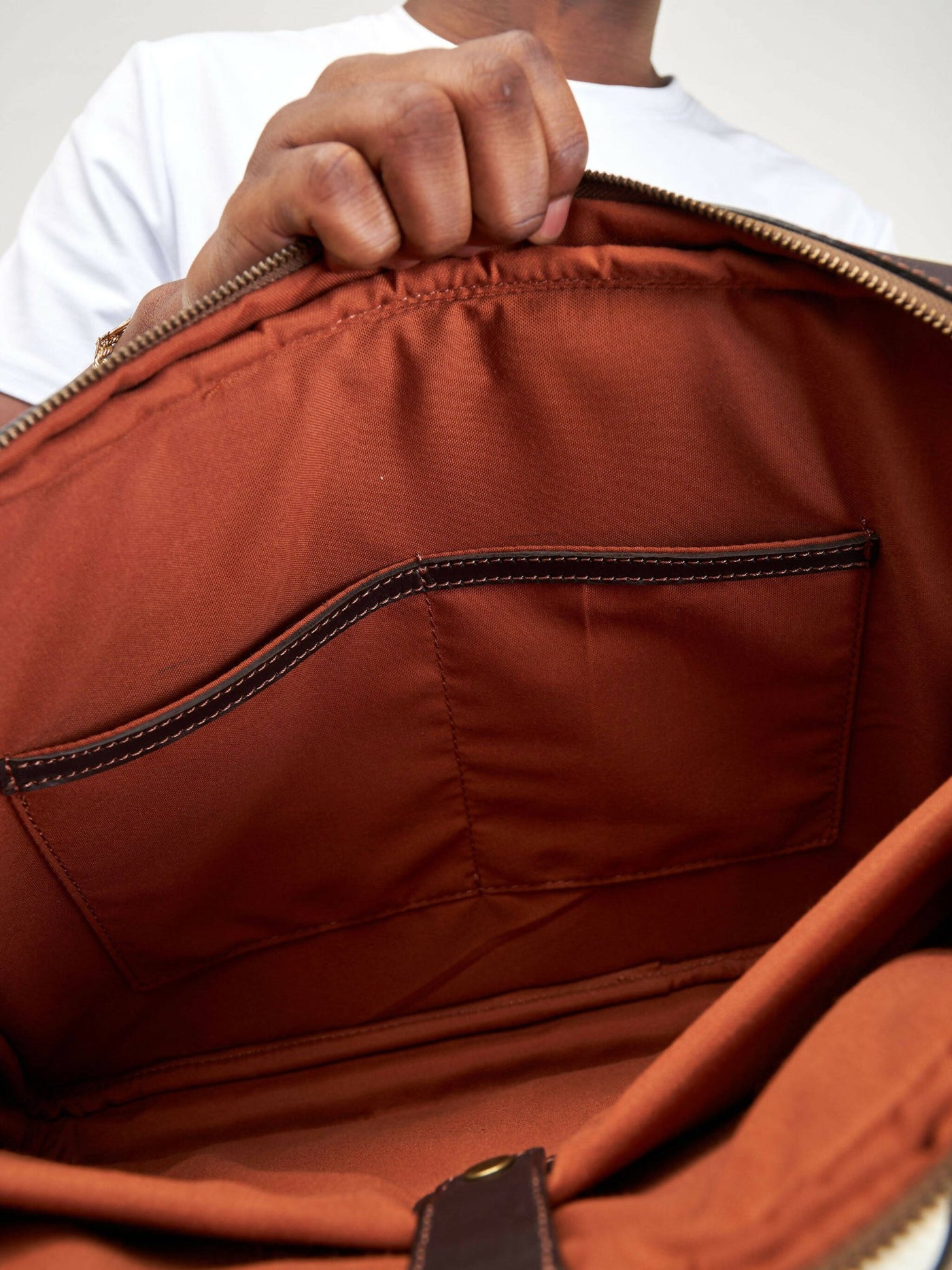 Mubi Leather Mali WorkBag - Tan - Shopzetu