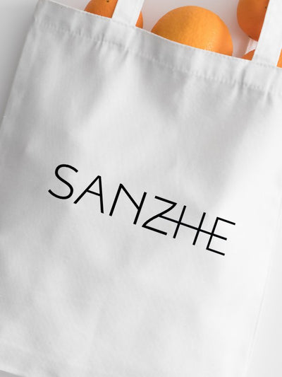 Sanzhe Signature Tote Bag - White - Shopzetu