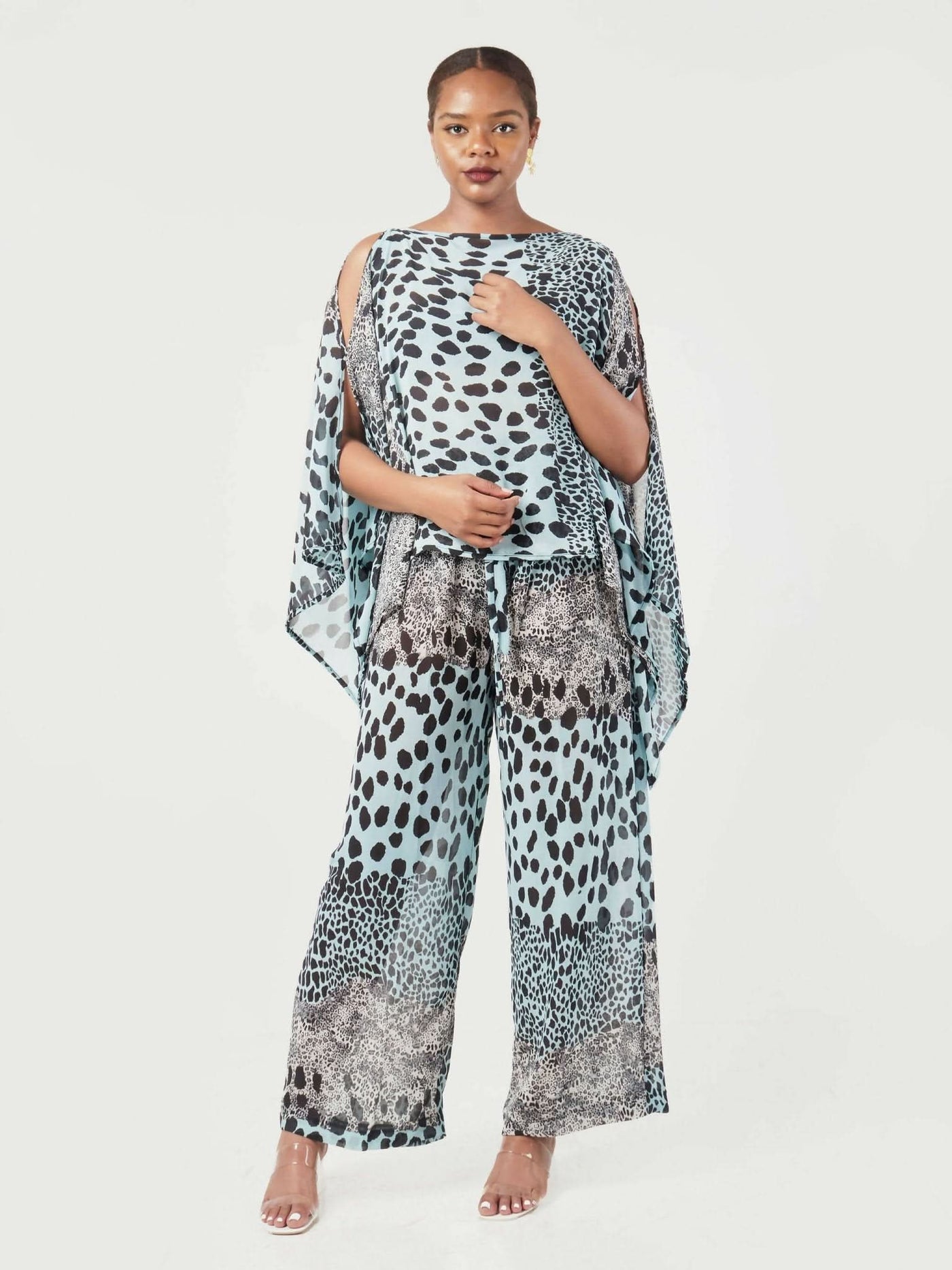 Zoë Qu'an Coverup Top - Blue Safari - Shopzetu