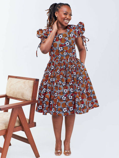 Izulu Yebo Dress - White Print - Shopzetu