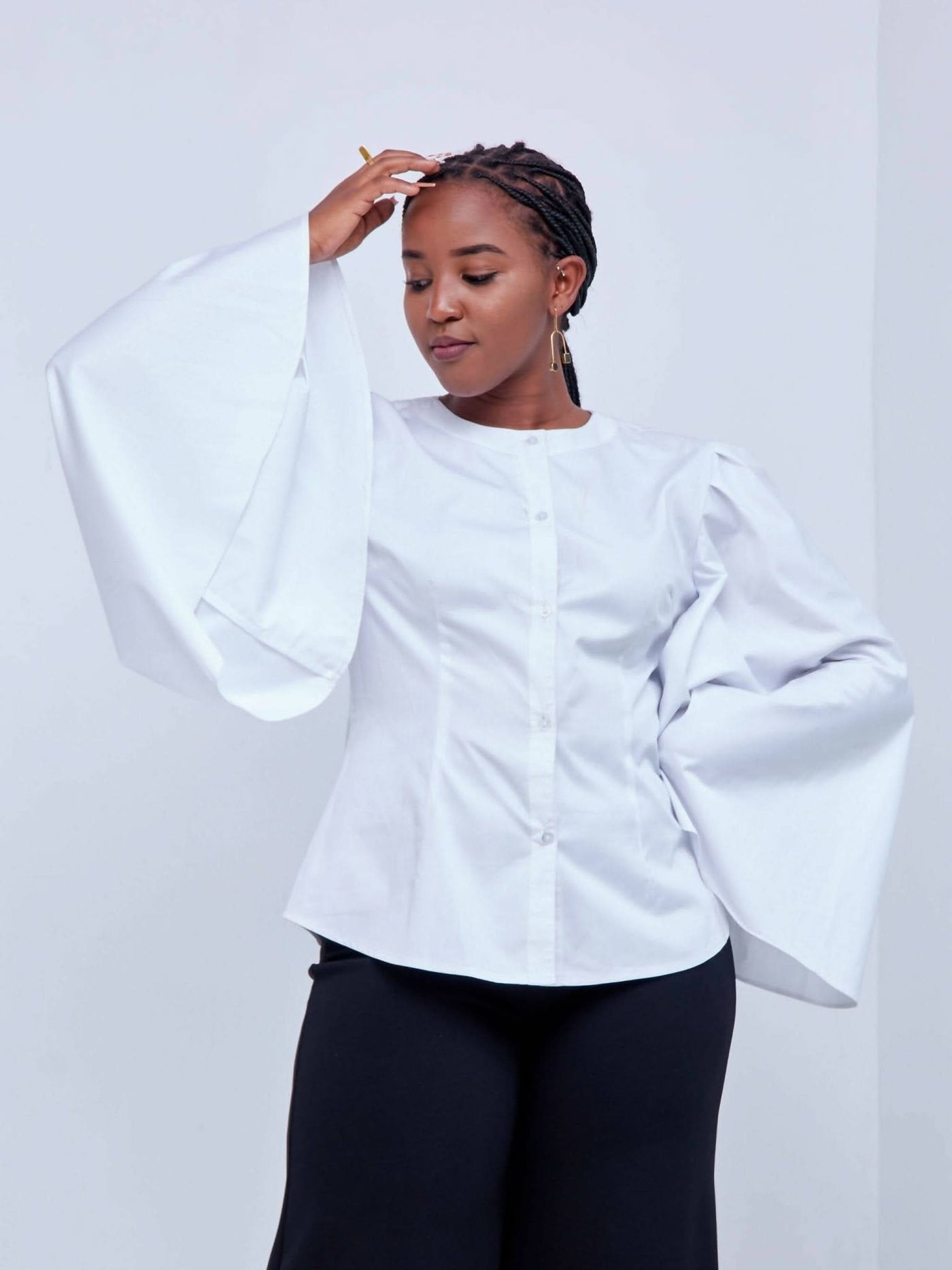 Izulu Rokka Top - White - Shopzetu