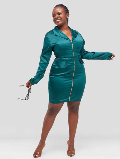 HOT Blazer Party Dress - Green - Shopzetu