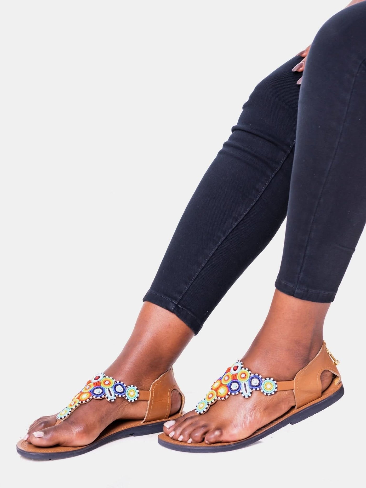 Azu Circle Zip Sandals - Print 1 - Shop Zetu Kenya