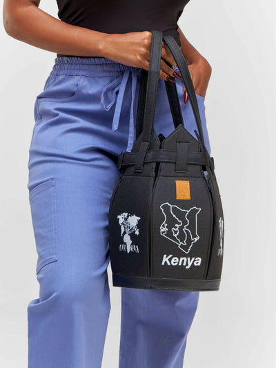 Kuldra Pineapple Spike Handbag - Black - Shopzetu