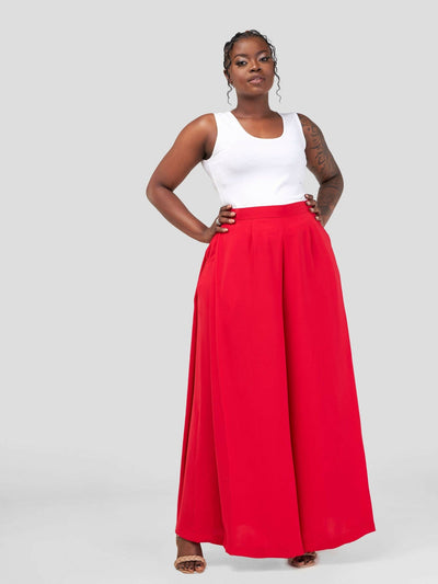 Izulu Chamboi Pants - Red - Shopzetu