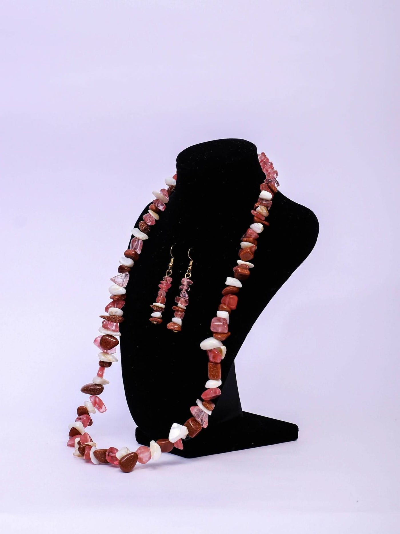 Klewisia Closet Ceramic Mix Necklace Beads Jewellery - Brown - Shopzetu