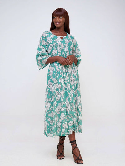 Dewuor Calming Dress - Teal - Shopzetu