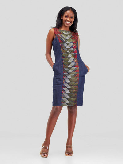 Dewuor Jeans Dress - Brown - Shopzetu