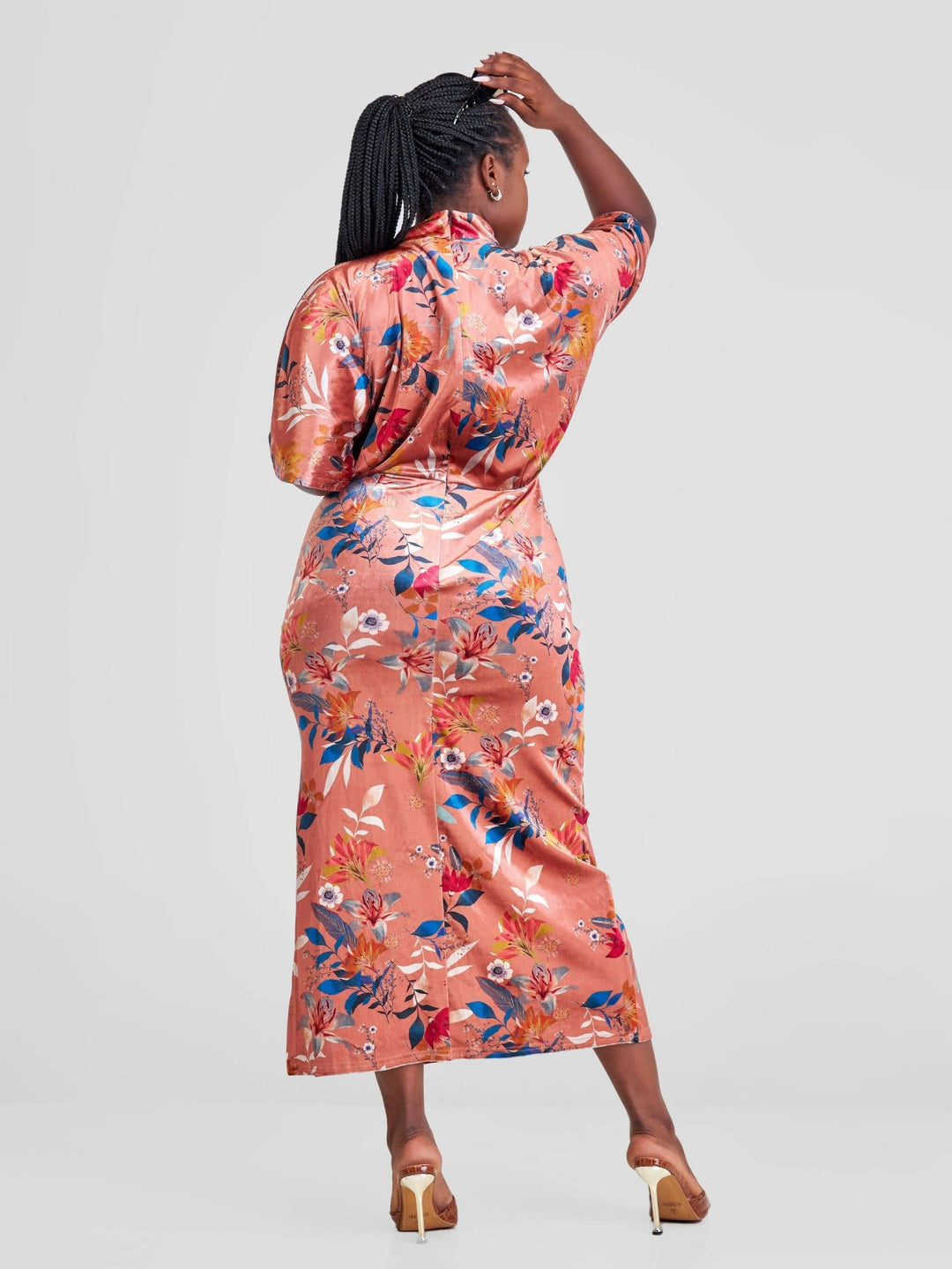 Immaculate Chic Pencil Midi Dress - Rust - Shopzetu