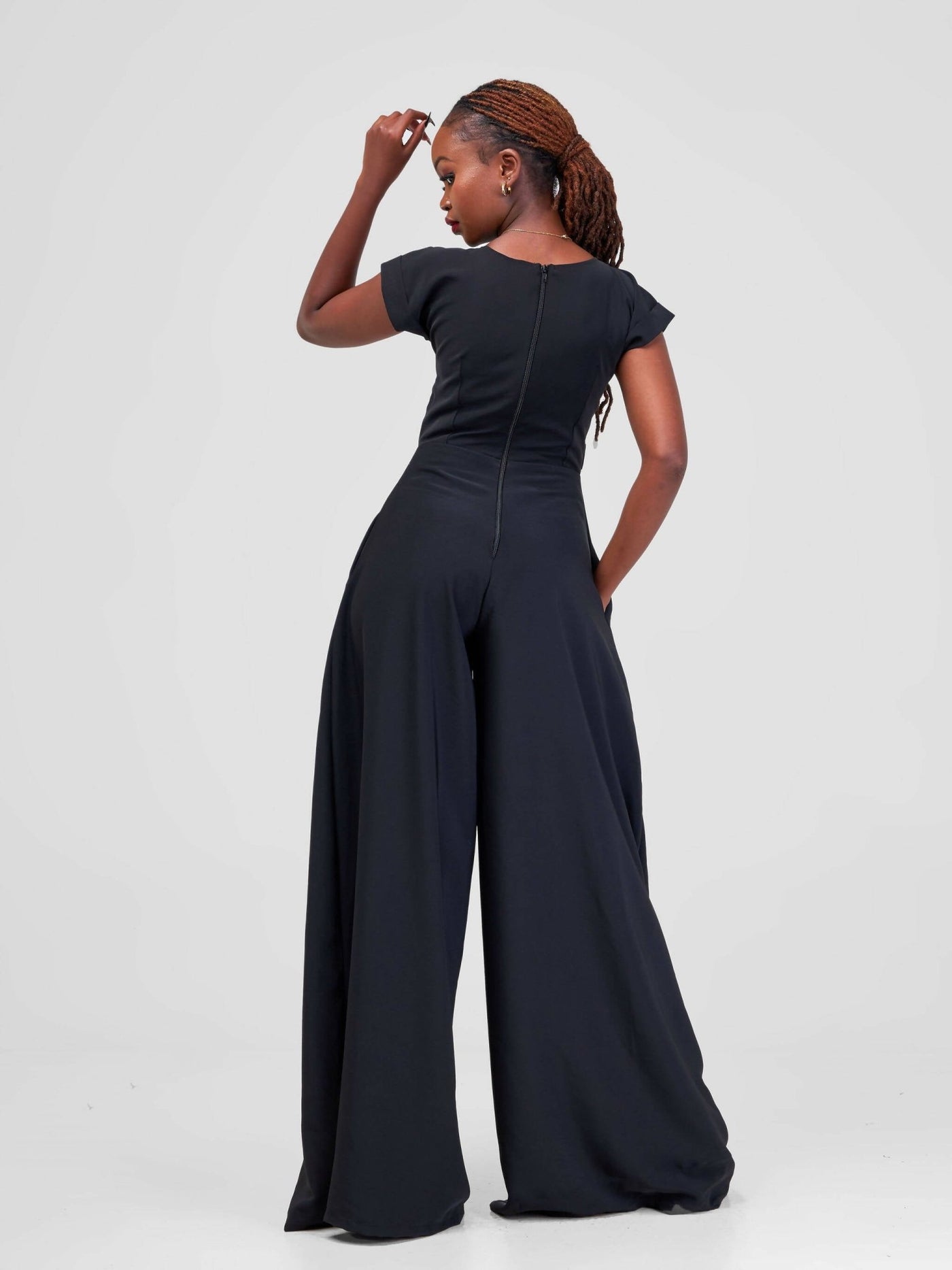 African Yuva Dhana Jumpsuit - Black - Shopzetu