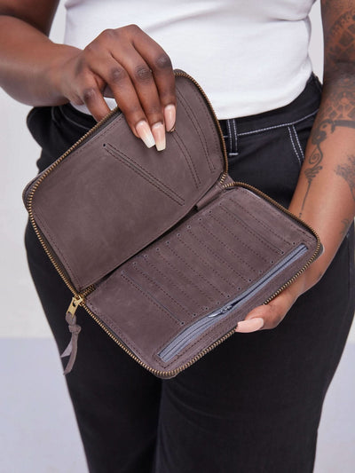 Eden Leather Travel Wallet - Mocca - Shop Zetu Kenya