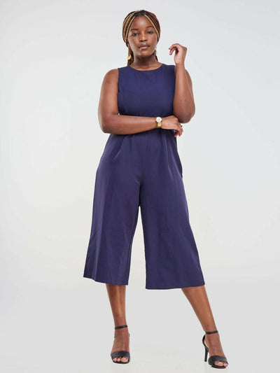 The Fashion Frenzy Jumpsuit - Navy Blue - Shopzetu