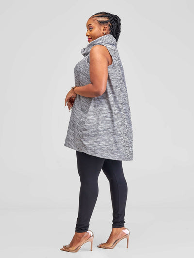 TIMYT Urban Wear Breeze Chic Poncho - Grey - Shopzetu
