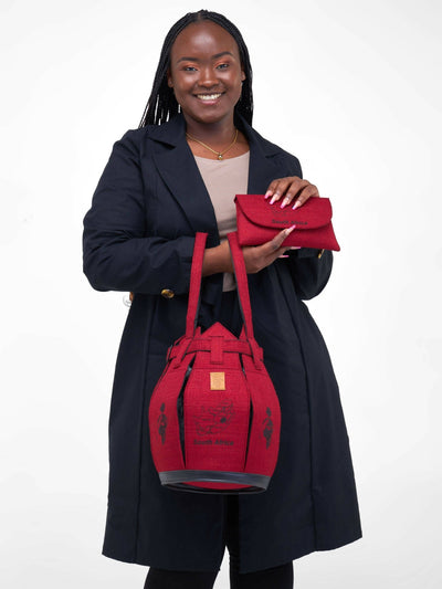 Kuldra Pineapple Spike Handbag South Africa - Maroon - Shopzetu