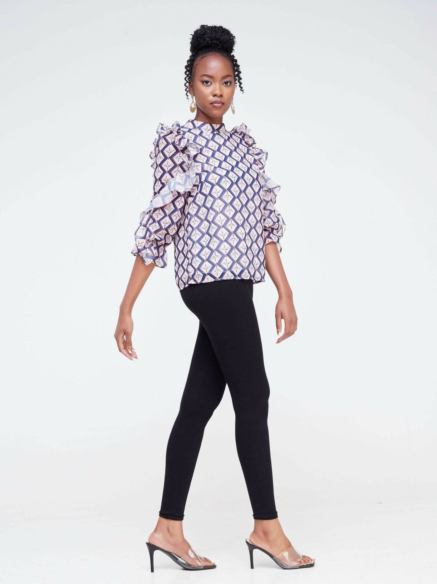 The Fashion Frenzy Ruffled Top- Purple - Shopzetu