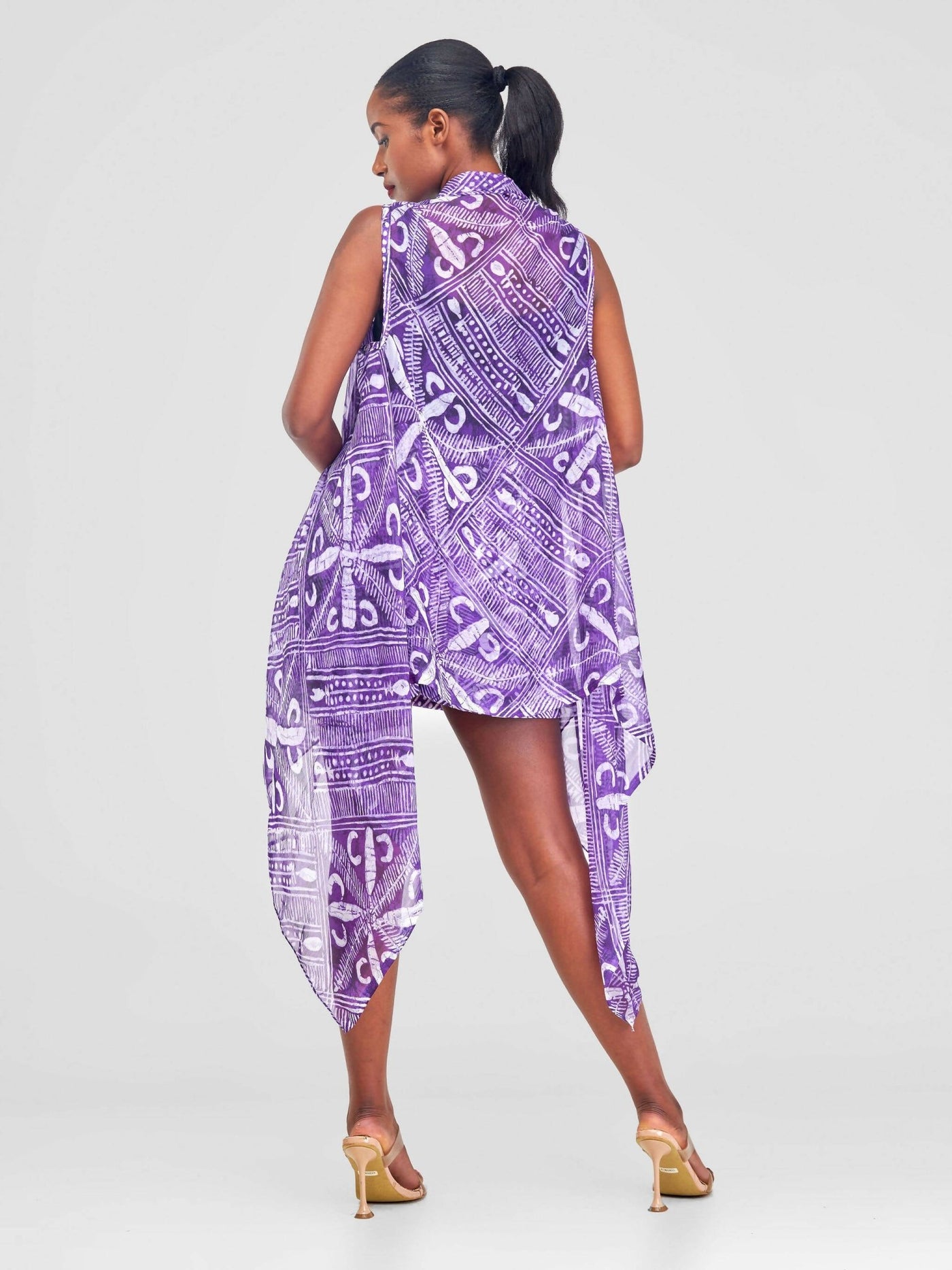 Zoe Qu'an Cut Out Shawl - Purple - Shopzetu