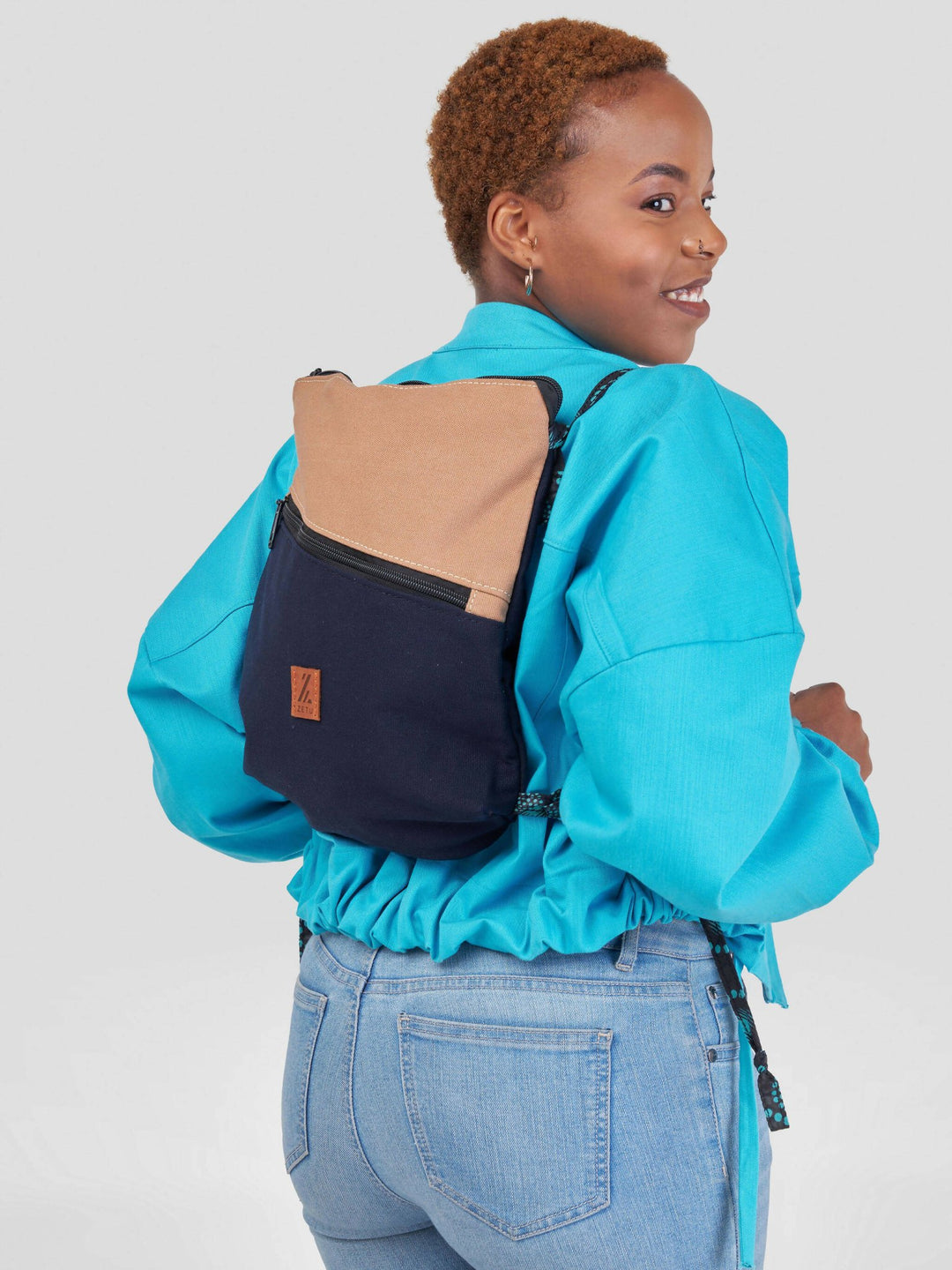 Zetu Africa Beach Bag - Blue - Shopzetu