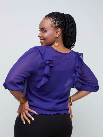 Purple Thread Zamba Top - Purple