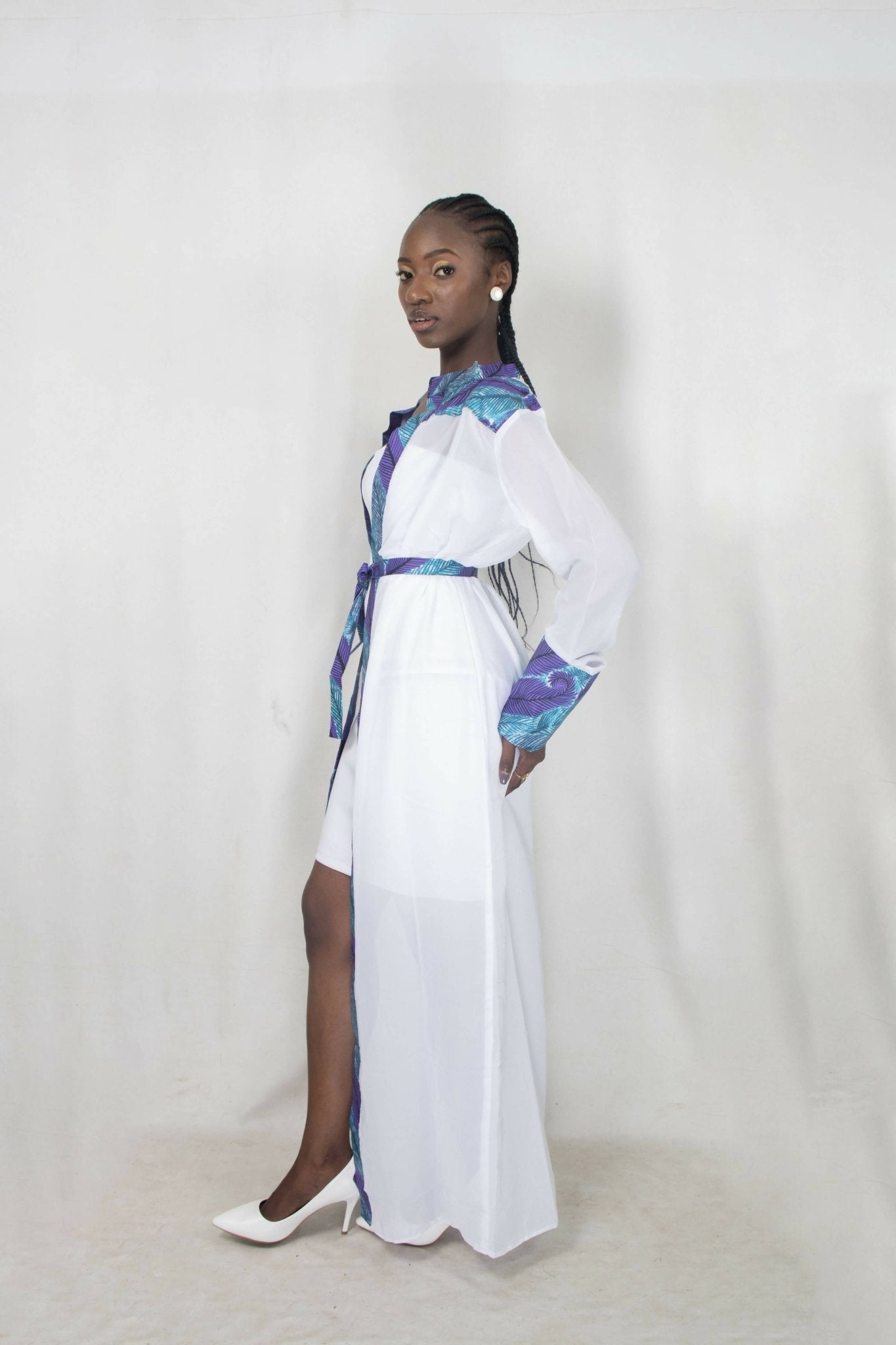 Da'joy Fashions Amun Kimono - White - Shopzetu