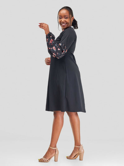 Lucille Couture Cindy Shift Dress - Black - Shopzetu