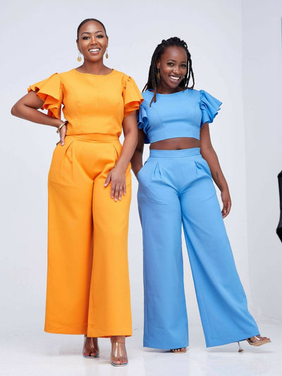 Izulu Latika Pants Set - Mustard - Shop Zetu Kenya
