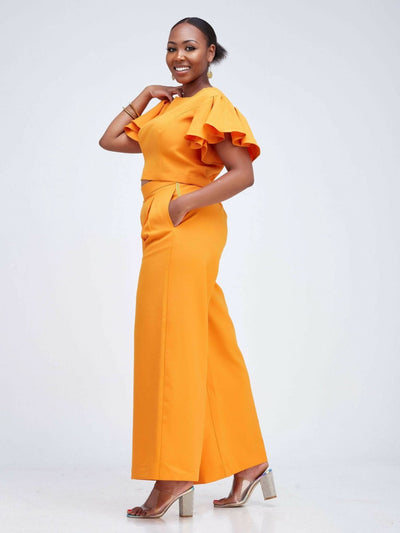 Izulu Latika Pants Set - Mustard - Shop Zetu Kenya