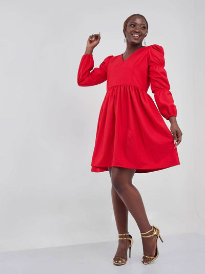 Izulu Mzinga Dress - Red - Shop Zetu Kenya