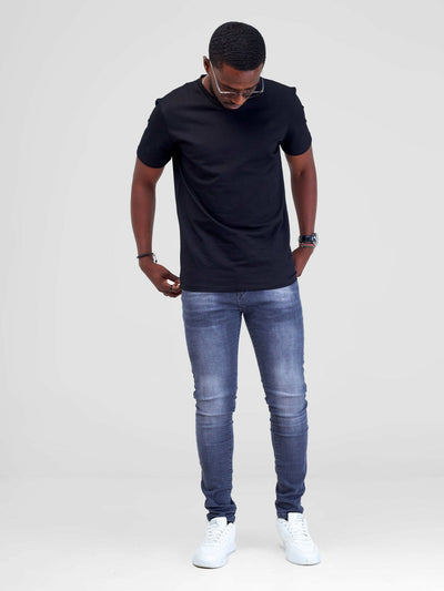 Stylish Sisters Mens Plain Jeans - Grey - Shopzetu