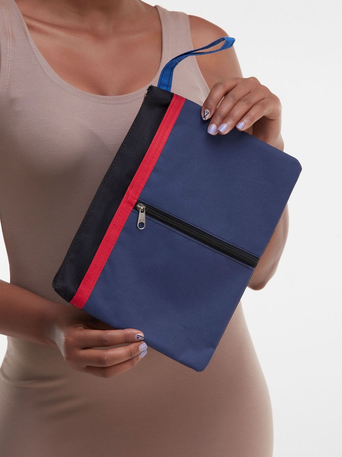 Jeilo Big Pencil Pouch - Blue / Red / Black - Shopzetu