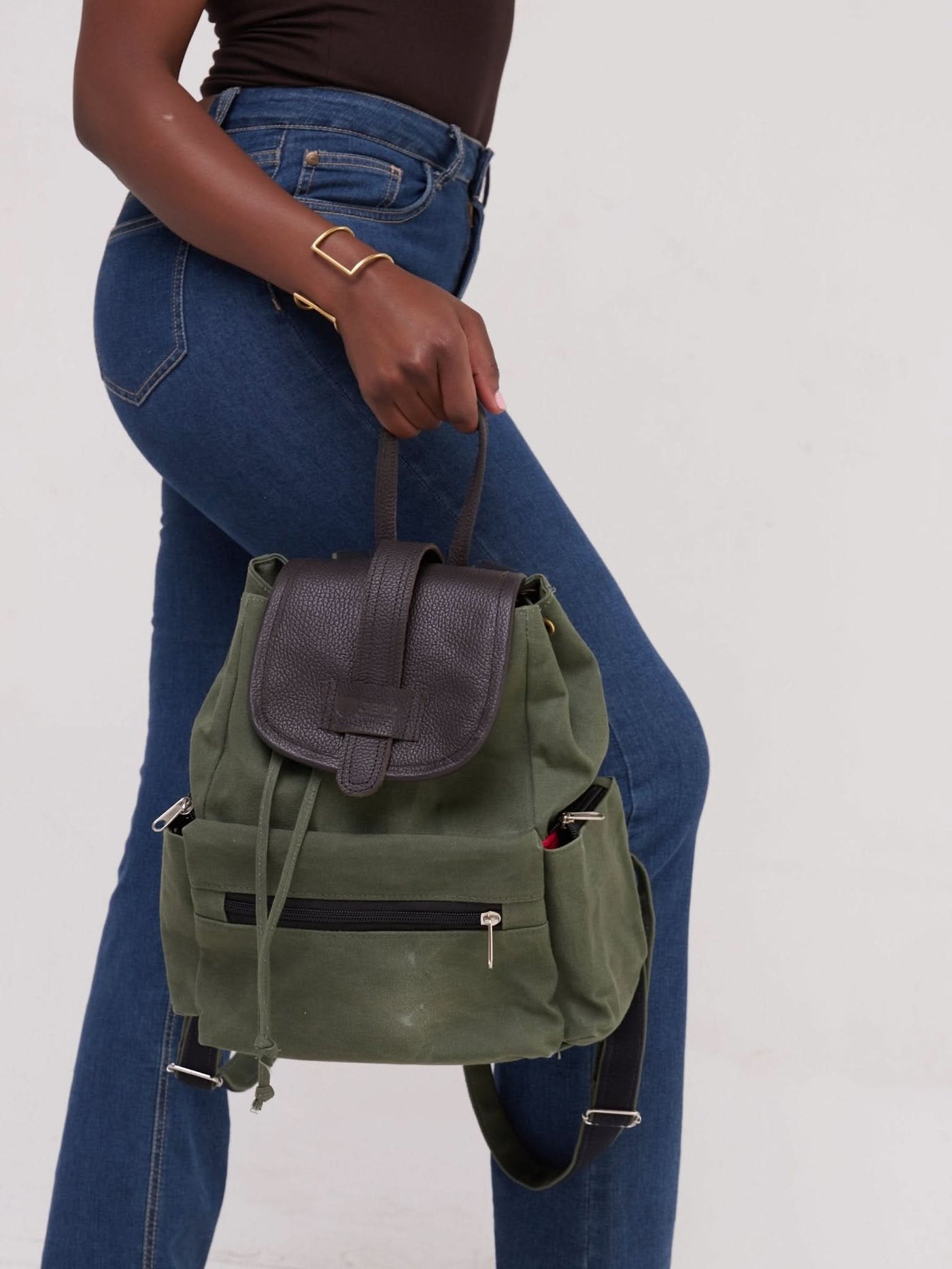 Jeilo Leather Monkey Bag - Hunters Green - Shop Zetu Kenya
