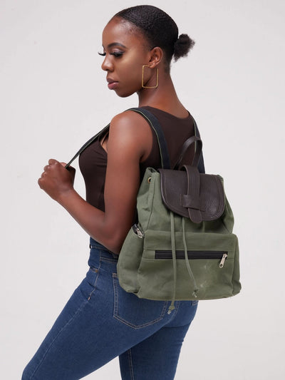 Jeilo Leather Monkey Bag - Hunters Green - Shop Zetu Kenya