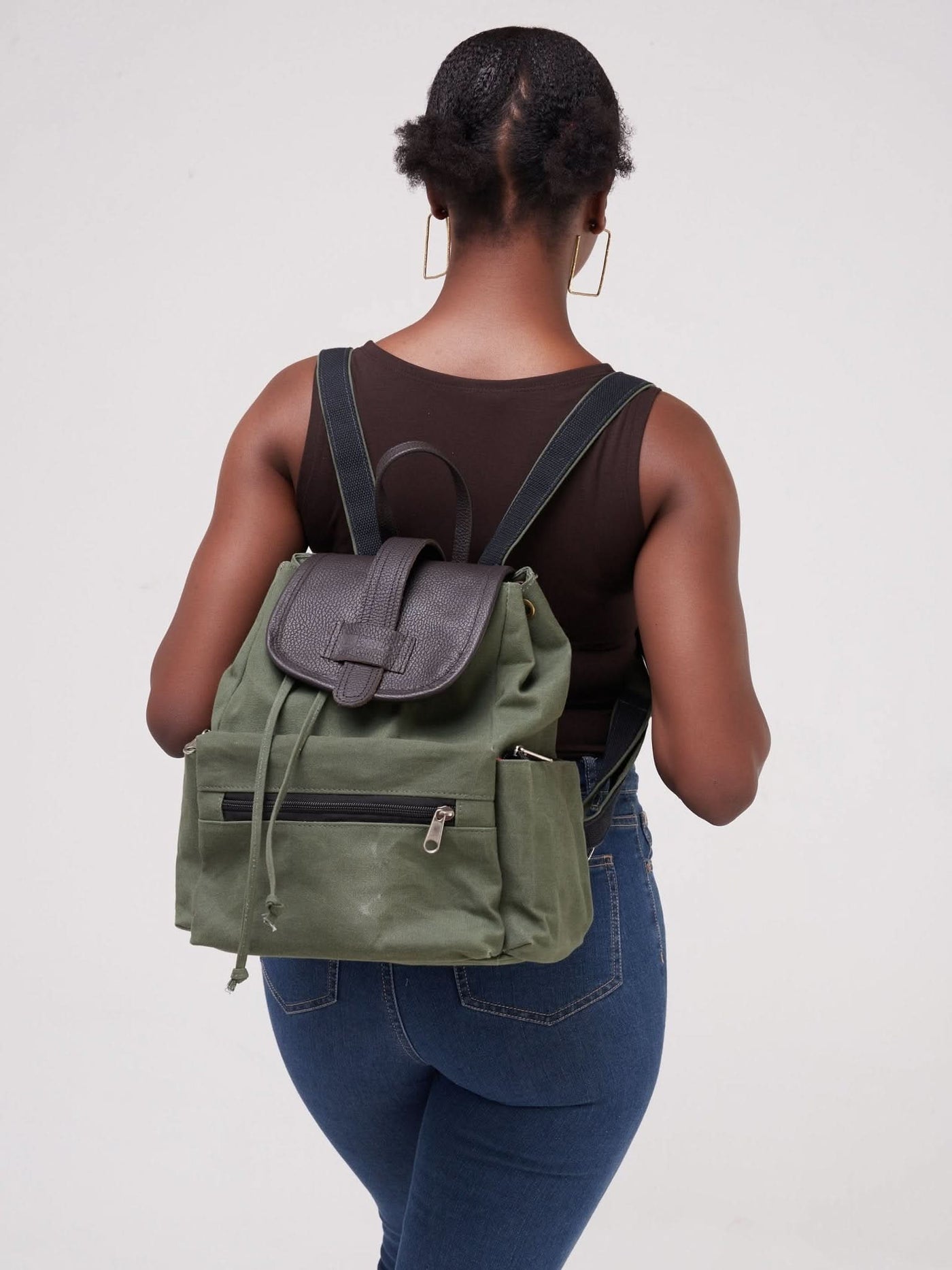 Jeilo Leather Monkey Bag - Hunters Green - Shop Zetu Kenya