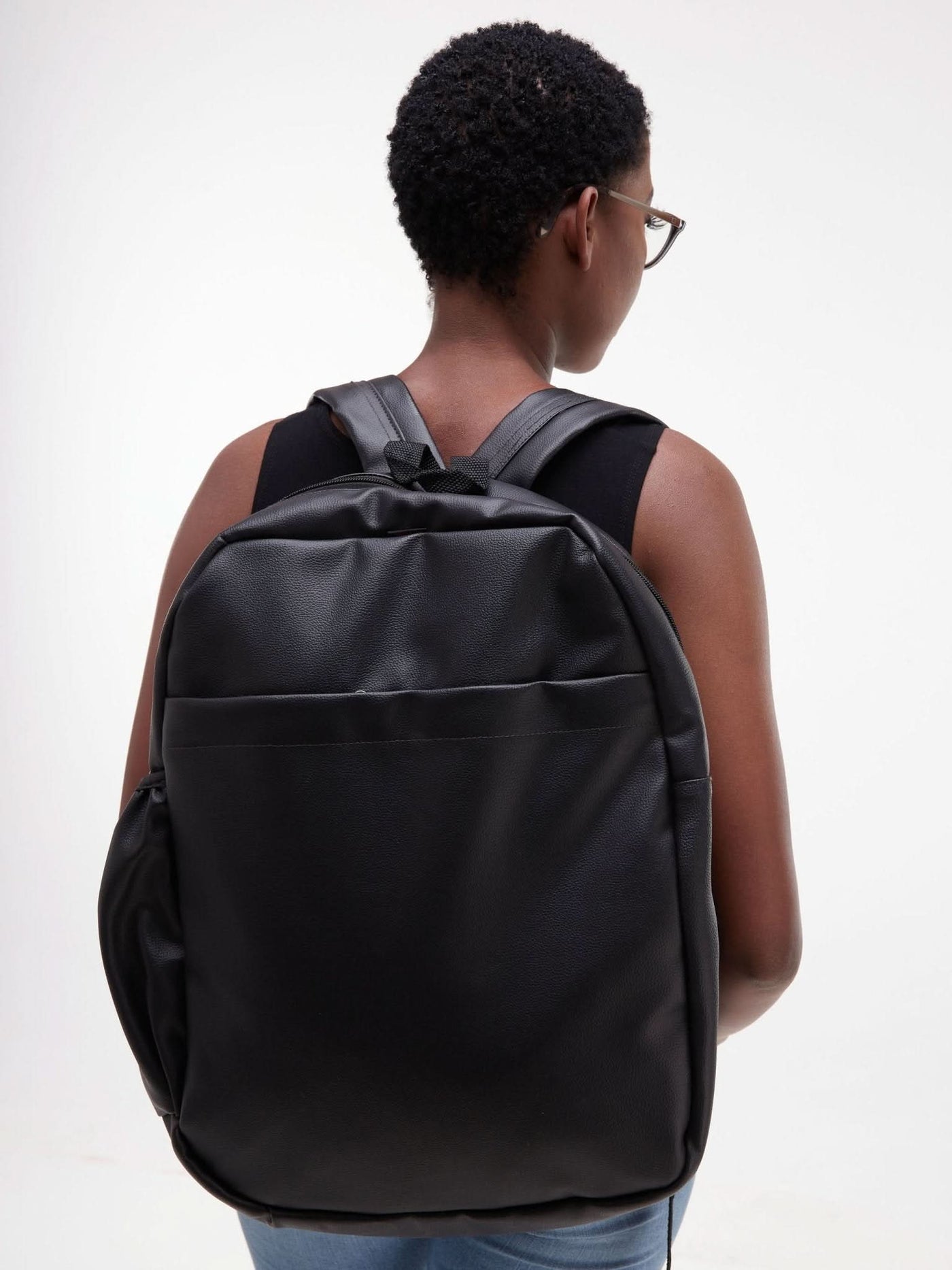 Jeilo Rexine Backpack - Black - Shopzetu