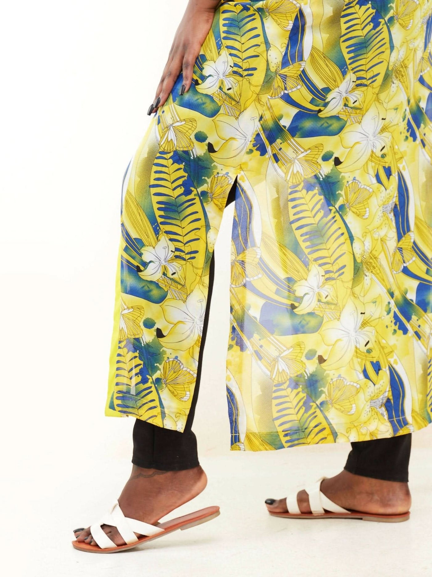 Dewuor Fern Cover Up - Yellow - Shopzetu