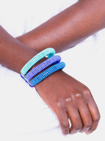 Kawira Tausi Bracelet - Blue - Shopzetu