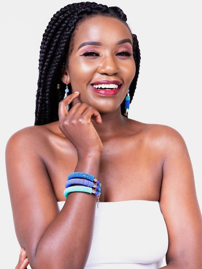 Kawira Tausi Bracelet - Blue - Shopzetu