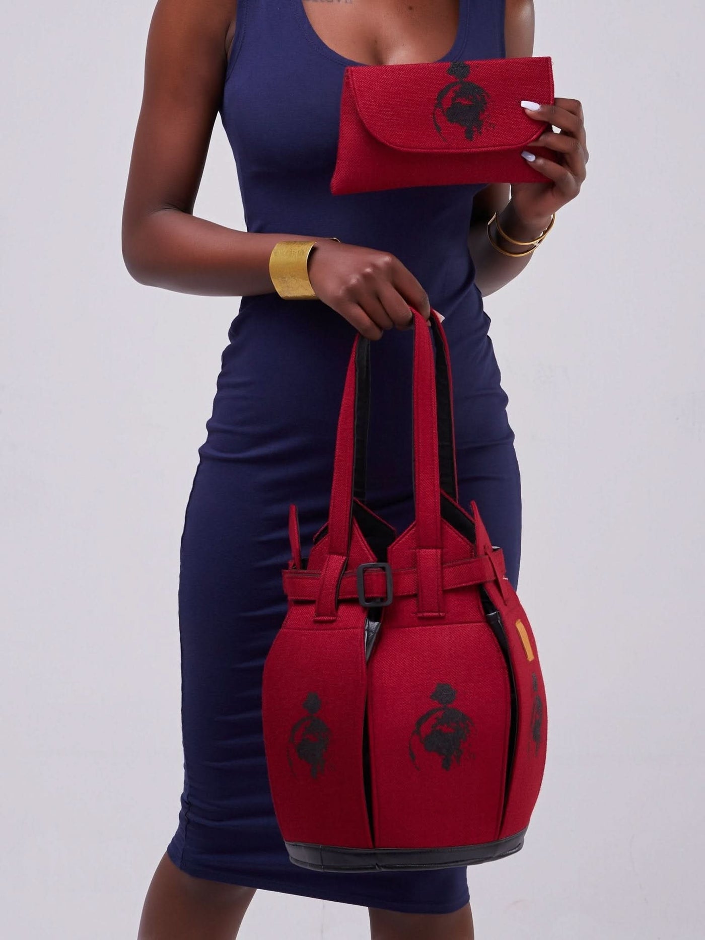 Kuldra Pineapple Spike Handbag - Maroon - Shopzetu