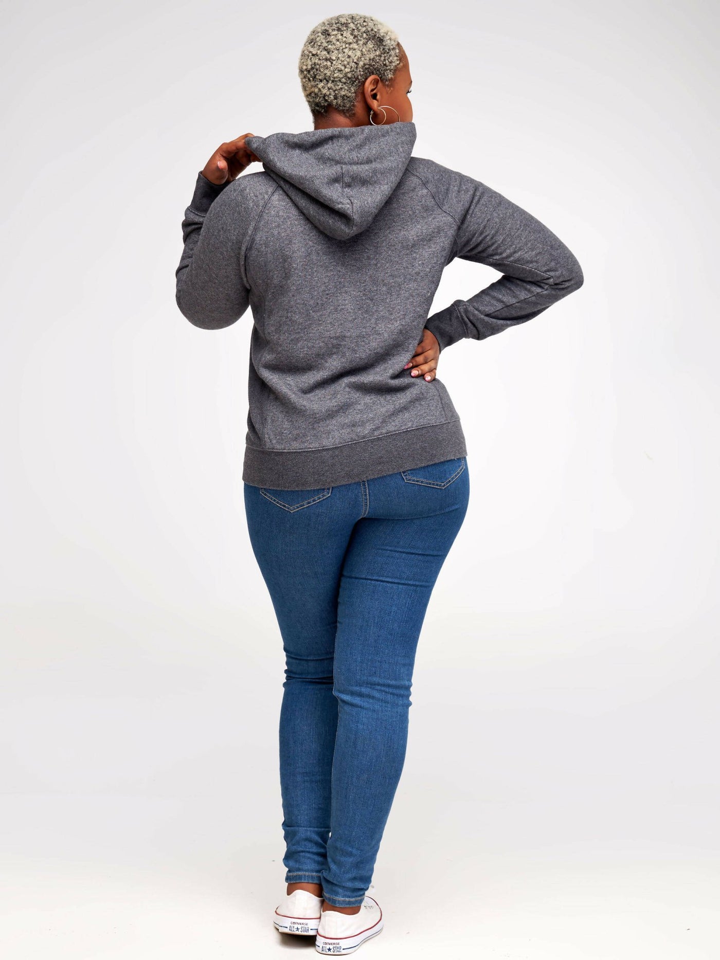Hessed Zip Up Unisex Hoodies - Dark Grey - Shopzetu
