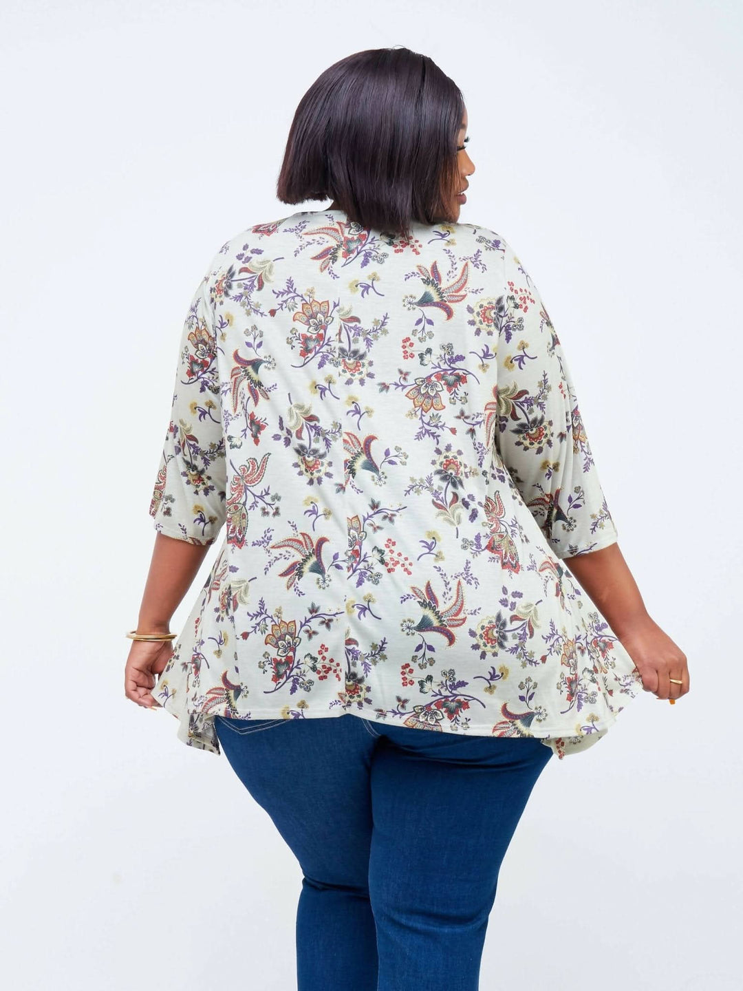 Lamazi Collections Floral Cotton Top - Green Print - Shop Zetu Kenya