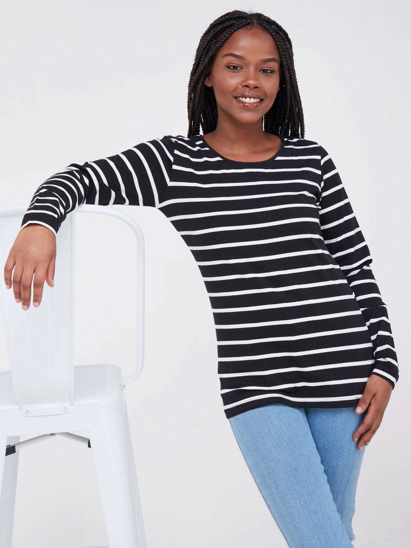 Lamazi Collections Long Sleeved Stripped - Black - Shop Zetu Kenya