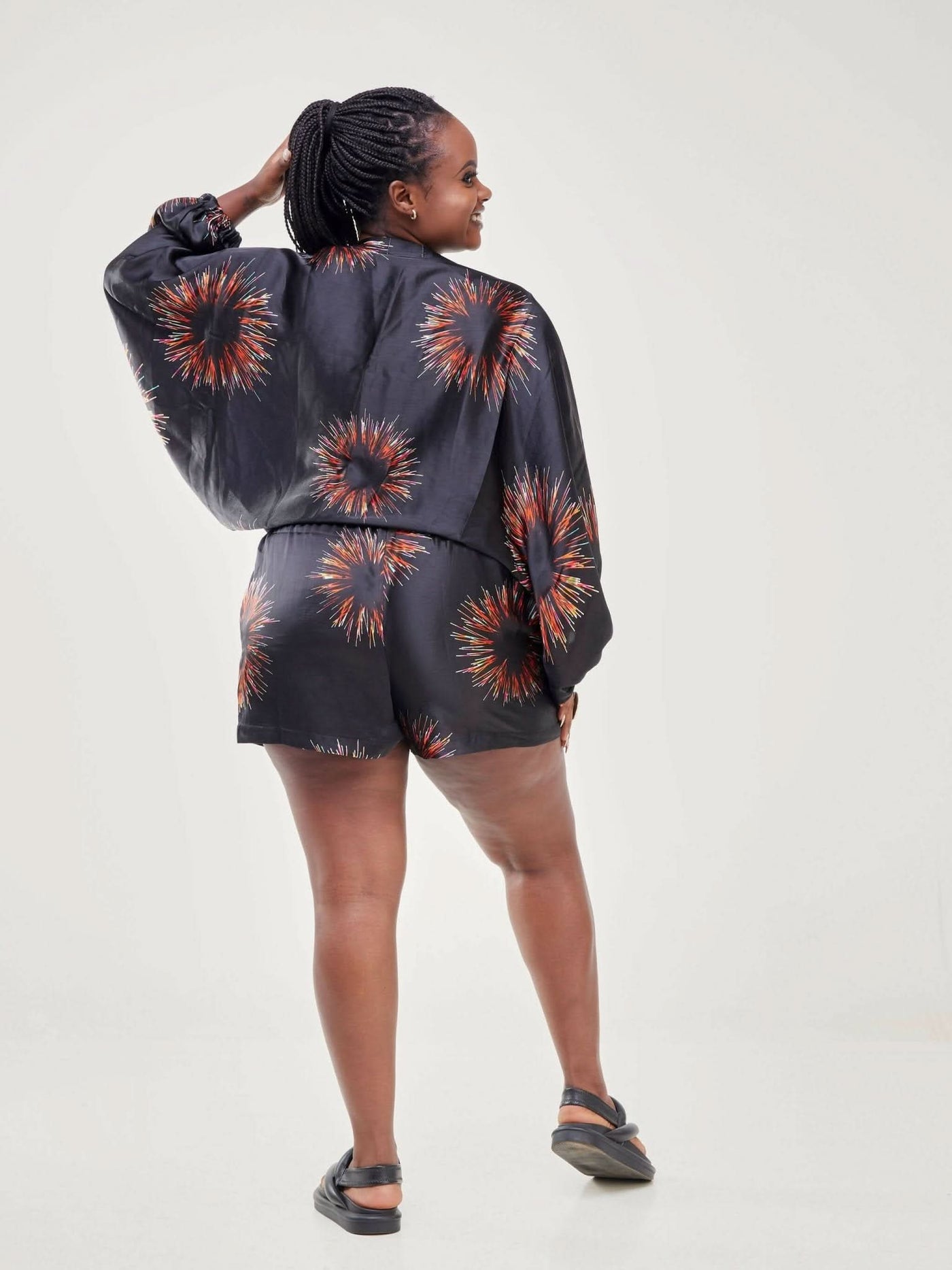 Zoe Qu'an Elevate Fire Works Shorts Only - Black - Shopzetu