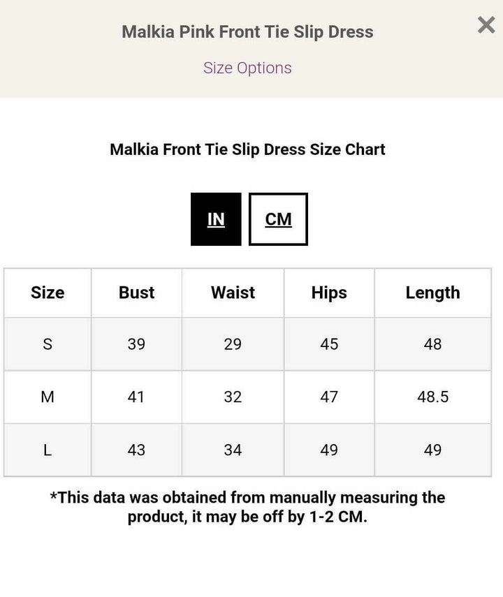 WSC Pambo Nalani Malkia Front Tie Slip Dress - Pink - Shopzetu