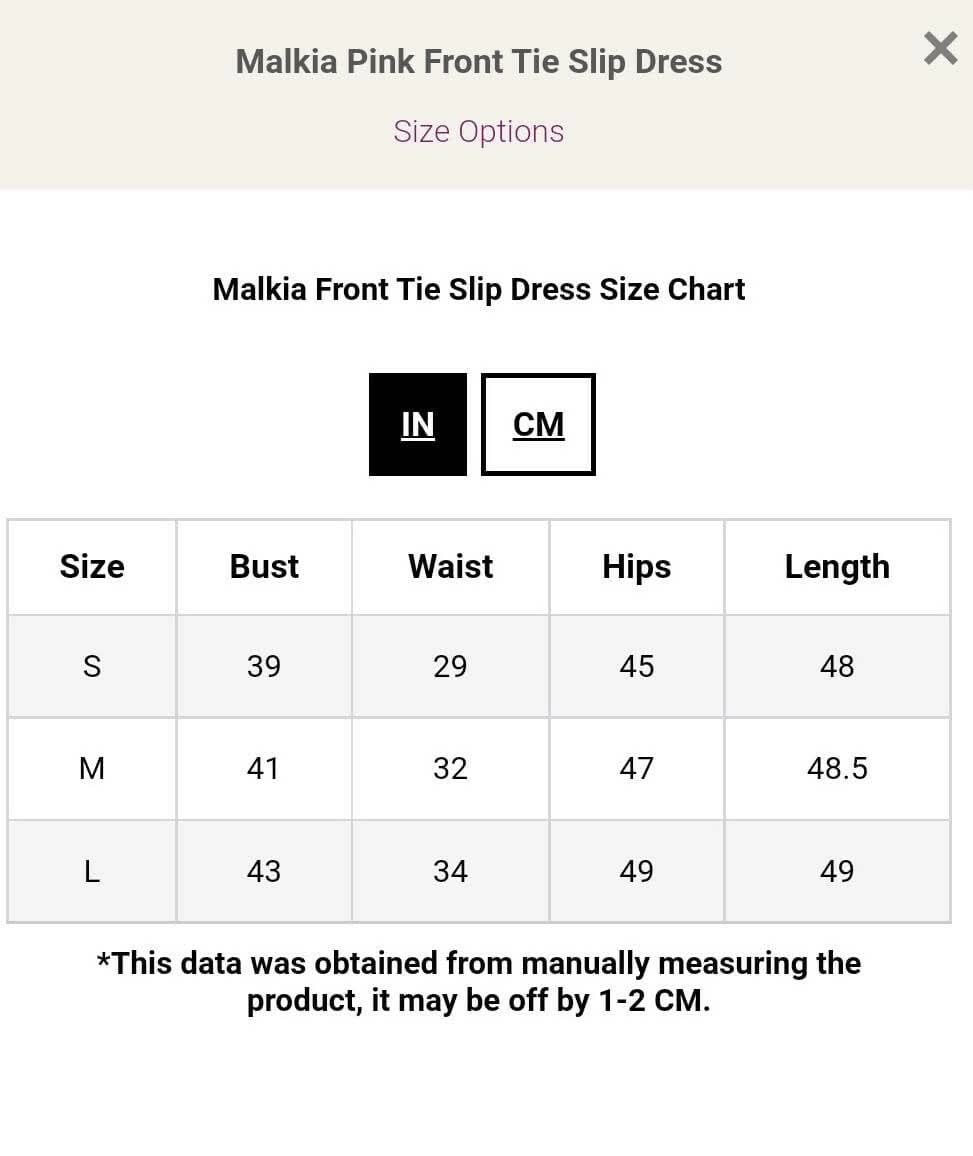 WSC Pambo Nalani Malkia Front Tie Slip Dress - Pink - Shopzetu