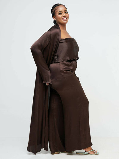 Nika Bonica Chariotte Palazzo Pant - Brown - Shop Zetu Kenya