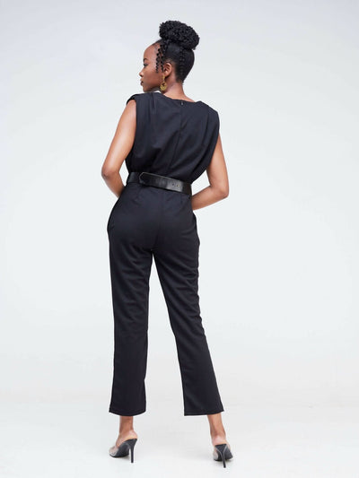 The Fashion Frenzy Inaya Jumpsuit - Black - Shopzetu
