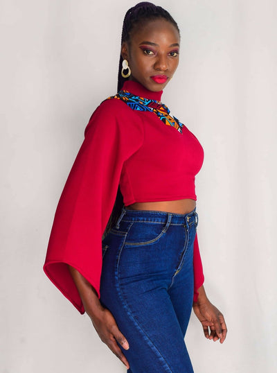 Da'joy Fashions Caru Top - Maroon - Shopzetu