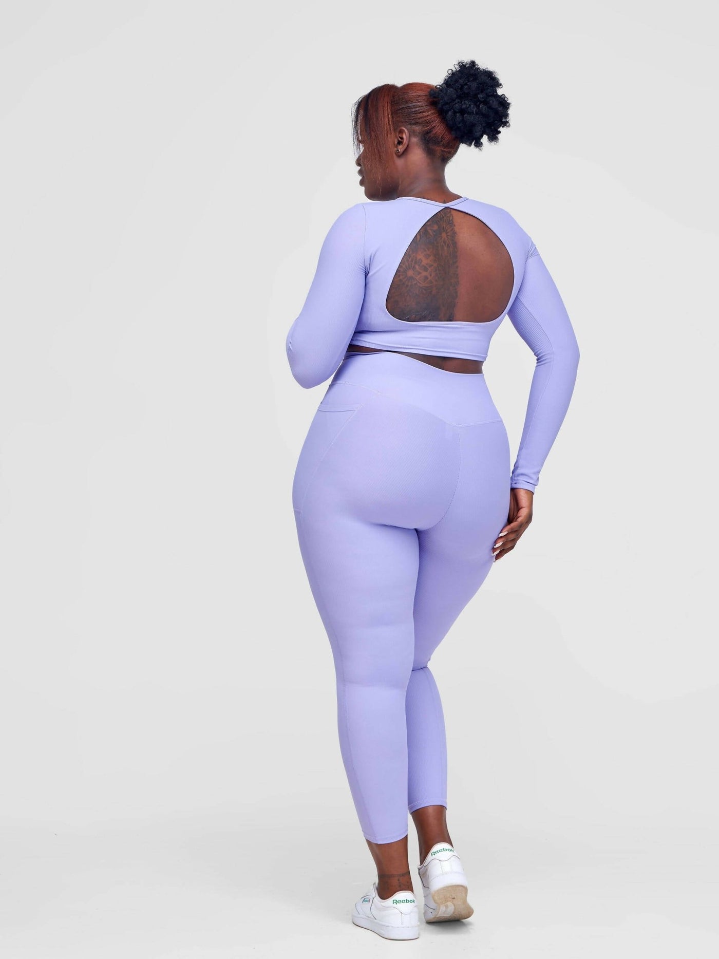 Fabtive Maridadi Long Sleeved Set - Purple - Shopzetu