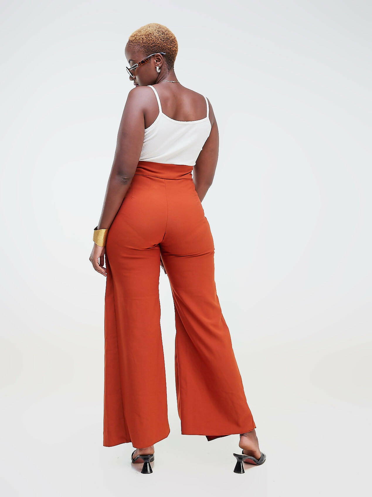 Da'joy Fashions Sand Pallazo Pants - Brown - Shopzetu